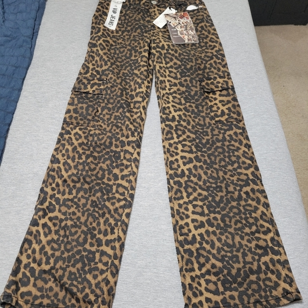 Leopard Print Cargo Pants